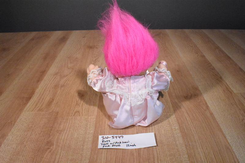 Russ Troll With Pink Hair and Dress Plush