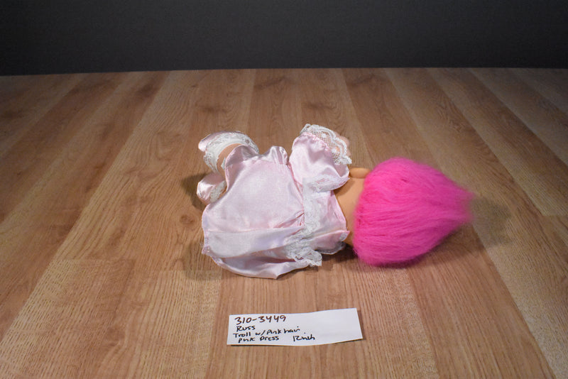 Russ Troll With Pink Hair and Dress Plush