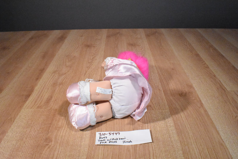 Russ Troll With Pink Hair and Dress Plush
