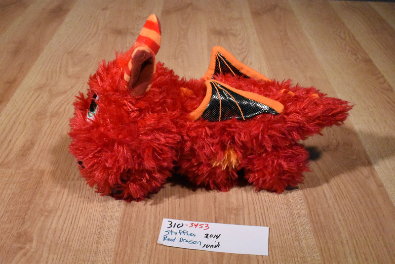 Zoomworks Stuffies Blaze the Red Dragon 2014 Plush with Hidden Pockets