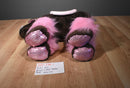 TOBY NYC Brown & Pink "Take Me Everywhere" Horse Bag Purse Plush