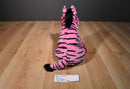 Aurora Girlz Nation Pink and Black Zebra Beanbag Plush with Pink Bow