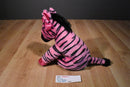 Aurora Girlz Nation Pink and Black Zebra Beanbag Plush with Pink Bow