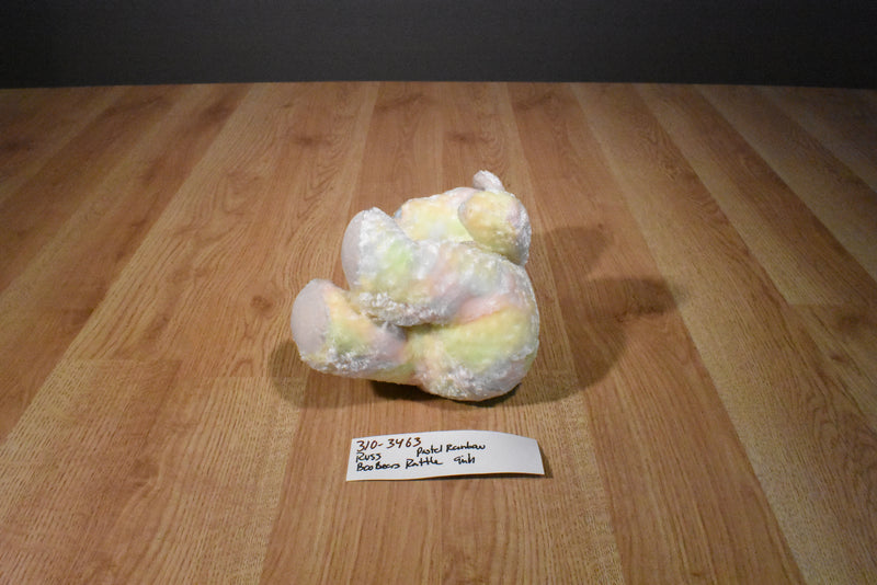 Russ Boo Bears Pastel Rainbow Teddy Bear Rattle Plush