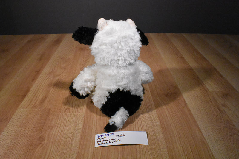 Aurora Tubbie Wubbies Black and White Holstein Cow Beanbag Plush