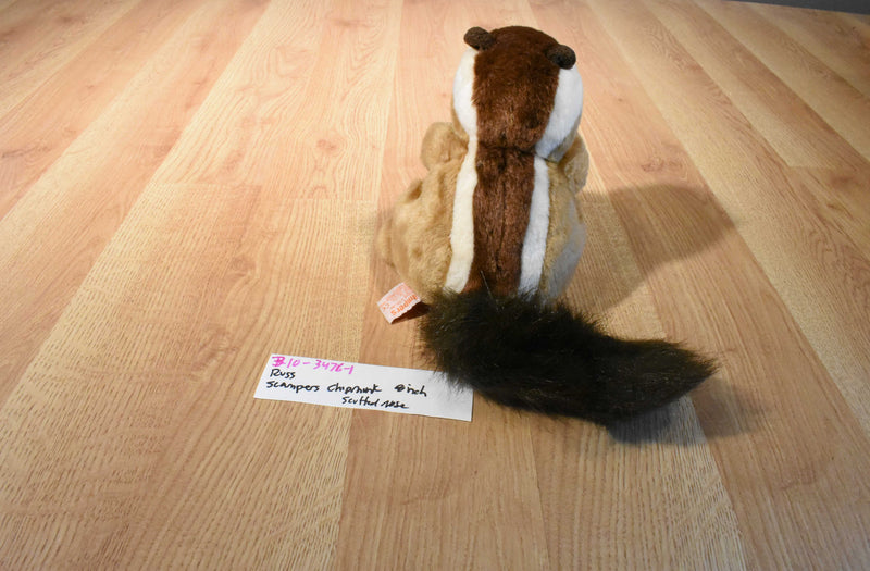 Russ Scampers the Chipmunk Beanbag Plush With an Acorn