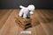 Aurora White and Pink Poodle Beanbag Plush