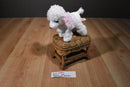 Aurora White and Pink Poodle Beanbag Plush