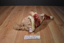 Ganz Heritage Brown Teddy Bear in Santa Suit 2001 Beanbag Plush