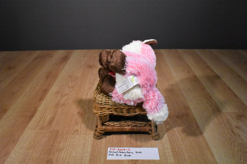 Animal Adventure Pink and White Fox with Red Heart 2016 Plush