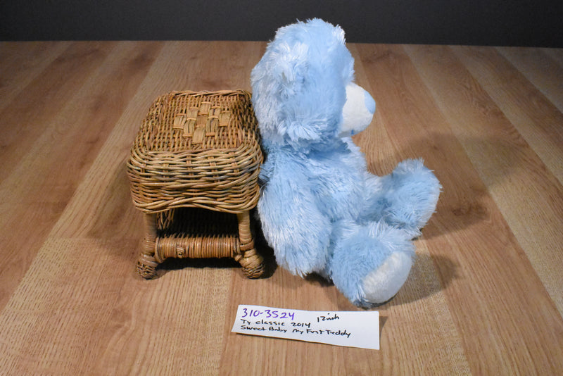 Ty Classic Sweet Baby Blue Bear My First Teddy 2014 Beanbag Plush