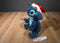 Disney Store Blue Stitch Plush Wearing a Red Stocking Hat