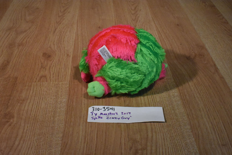 Ty Monstaz Spike Pink and Green Monster 2014 Beanbag Plush With No Sound