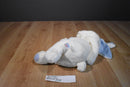 Aurora Baby Bunny Rabbit White and Blue Plush