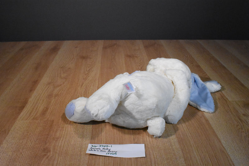 Aurora Baby Bunny Rabbit White and Blue Plush