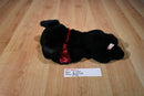 Russ Ginger the Black Lab with Red Bow Beanbag Plush