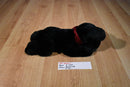 Russ Ginger the Black Lab with Red Bow Beanbag Plush