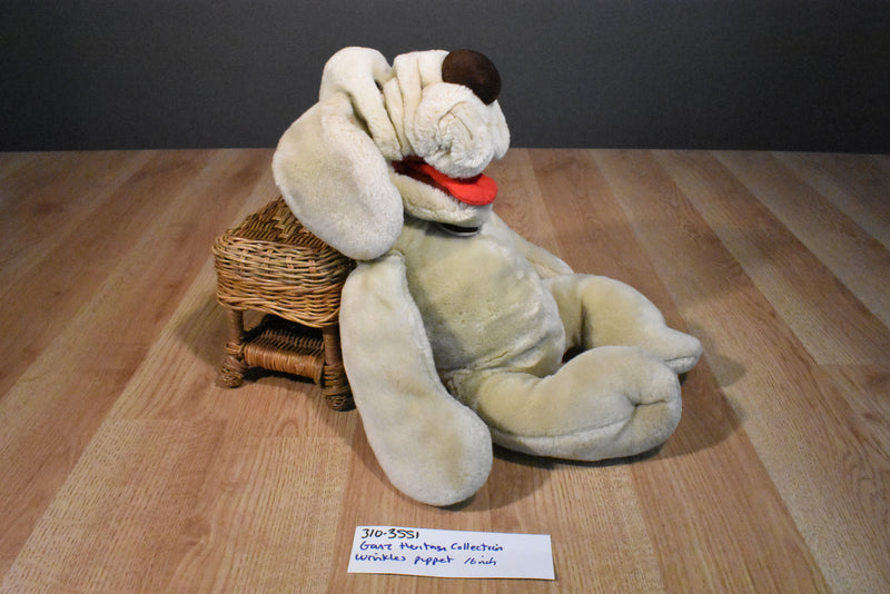 Ganz Heritage Wrinkles the Beige Hound Dog Puppet Plush