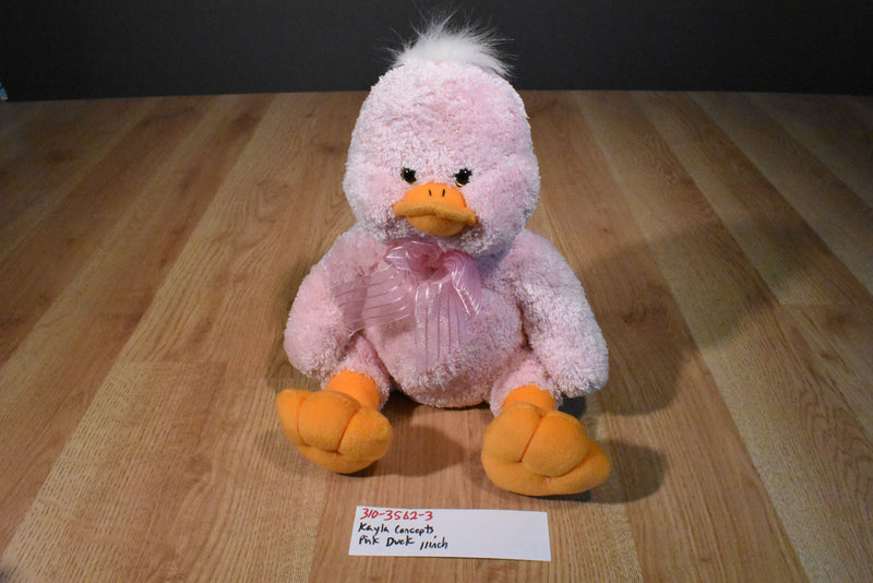 Kayla Concepts Pink and Orange Duck Beanbag Plush