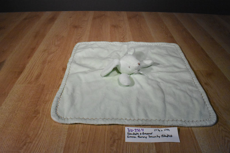 Blankets and Beyond Green Bunny Rabbit Security Blanket
