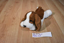Aurora Flopsies Brown and White Basset Hound Beanbag Plush