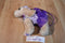 Justice Cocker Spaniel Puppy in Purple Zebra Striped Dress 2013 Purse Bag
