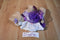 Justice Cocker Spaniel Puppy in Purple Zebra Striped Dress 2013 Purse Bag