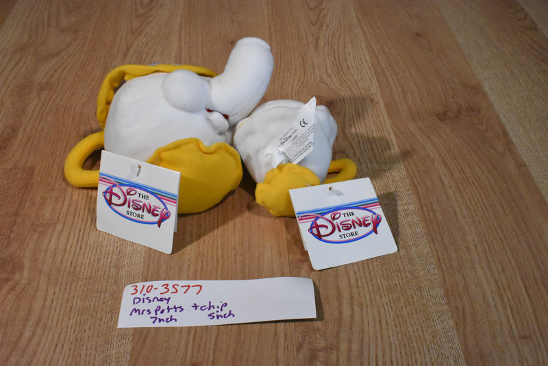 Disney Store Beauty and The Beast Mrs. Potts and Chip Beanbag Plush