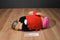 Build a Bear Tan Bunny with Unicorn Skateboard and Gear Plush