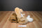 Animal Adventure Floppy Beige and White Bunny Rabbit 2000 Beanbag Plush