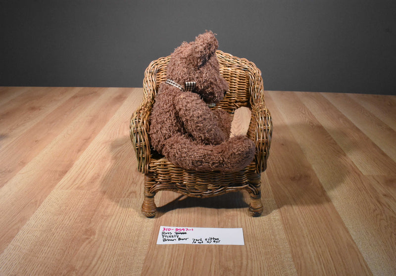 Russ Frizzly Brown Bear Beanbag Plush