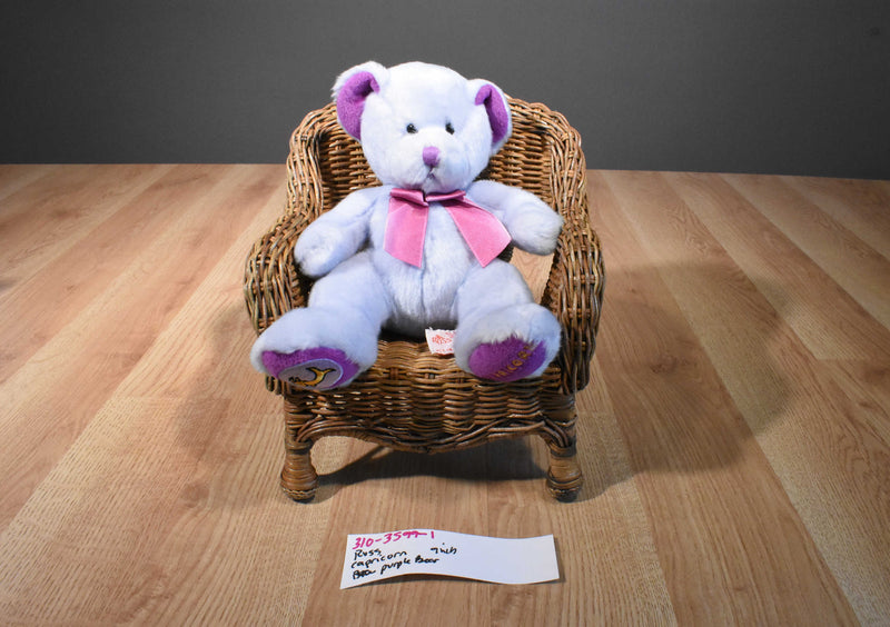 Russ Capricorn Purple Bear Beanbag Plush