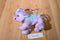Poochie and Co. Purple Blue and Pink Poodle Plush Bag Purse