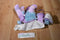 Poochie and Co. Purple Blue and Pink Poodle Plush Bag Purse