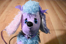 Poochie and Co. Purple Blue and Pink Poodle Plush Bag Purse