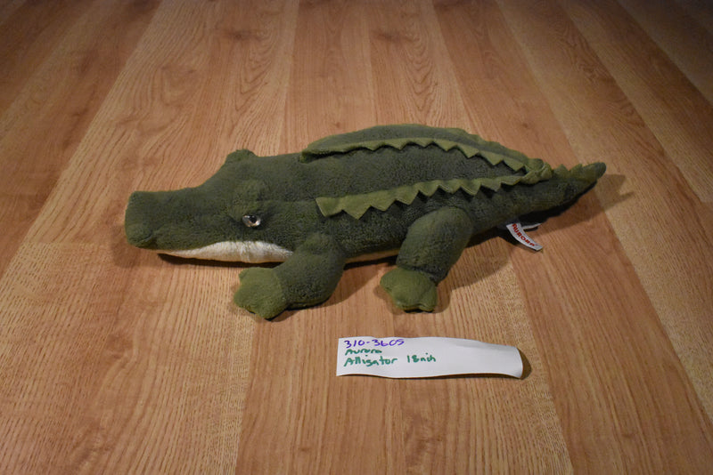 Aurora Green Alligator Beanbag Plush