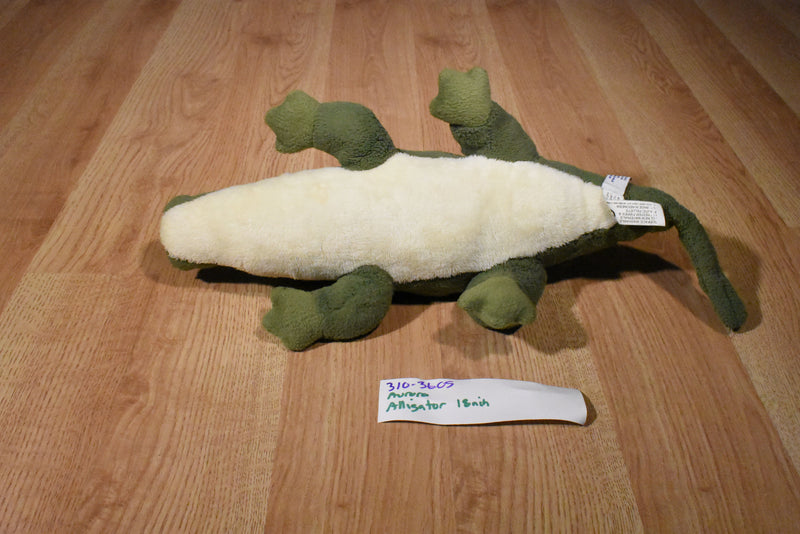 Aurora Green Alligator Beanbag Plush