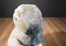 Commonwealth Beige Bunny Rabbit 2006 Beanbag Plush with Blue Bow and Rose