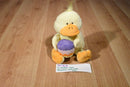 Ty Pluffies Quackies Yellow Duck With Egg 2005 Beanbag Plush