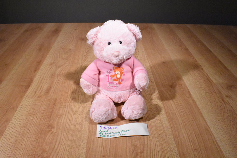 Baby Gund My First Teddy Prayer Pink Bear Plush