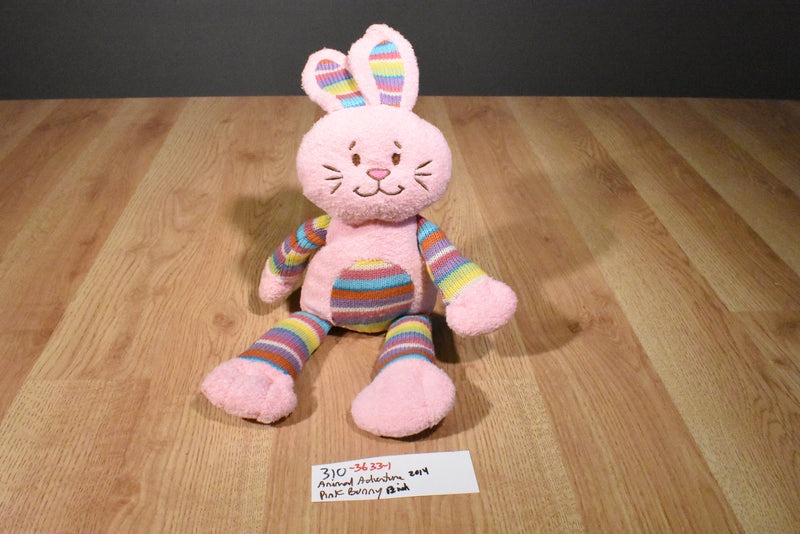 Animal Adventure Pink Bunny Rabbit 2014 Beanbag Plush