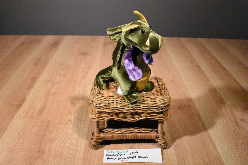 Douglas Homer Green Purple and Gold Dragon Plush