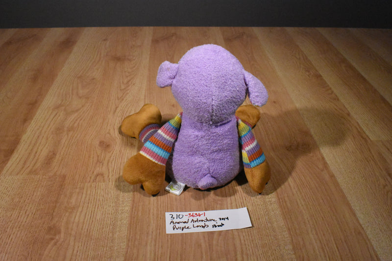 Animal Adventure Purple Lamb Sheep 2014 Beanbag Plush
