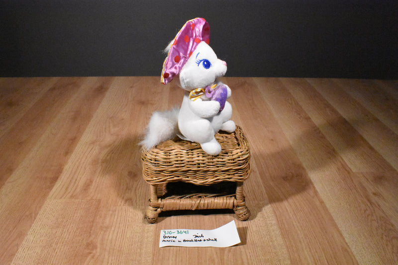 Disney Aristocats Marie Plush in a Beach Hat Holding a Shell