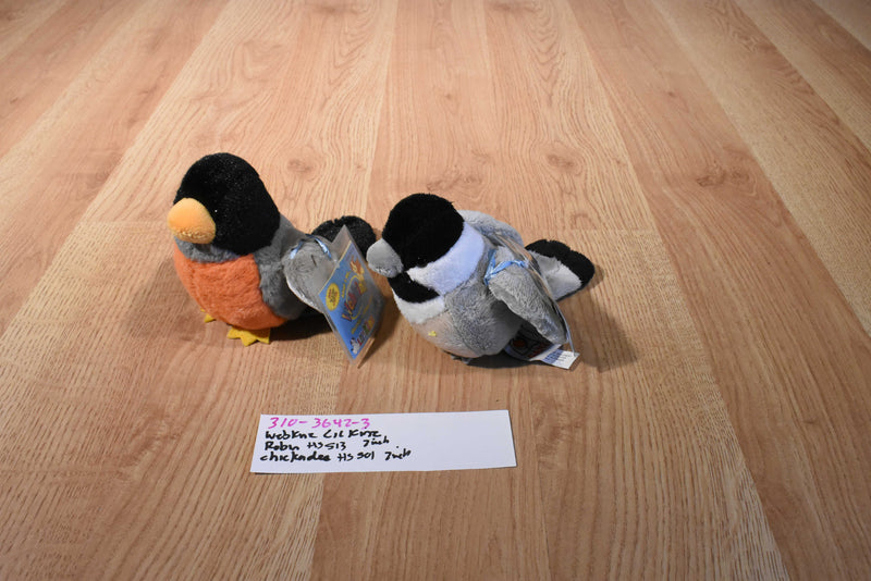 Ganz Webkinz Lil Kinz Robin and Chickadee Beanbag Plush Sealed Code