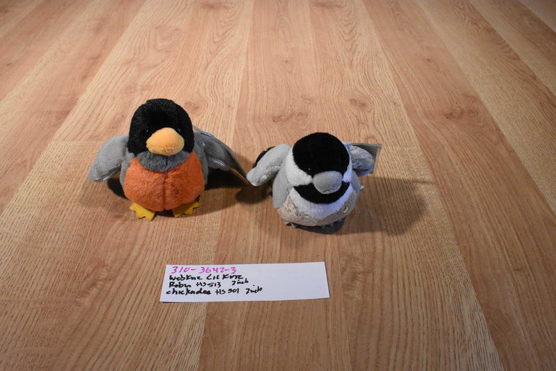 Ganz Webkinz Lil Kinz Robin and Chickadee Beanbag Plush Sealed Code