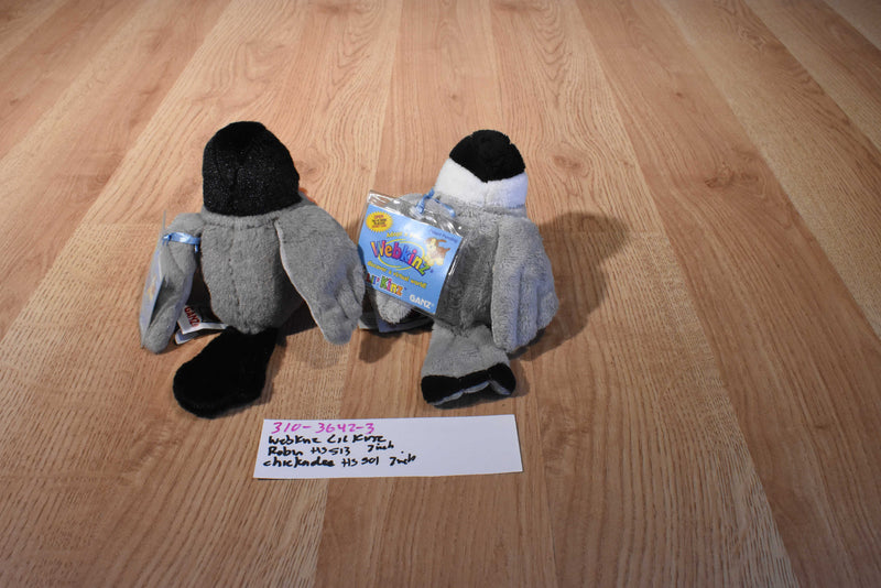 Ganz Webkinz Lil Kinz Robin and Chickadee Beanbag Plush Sealed Code