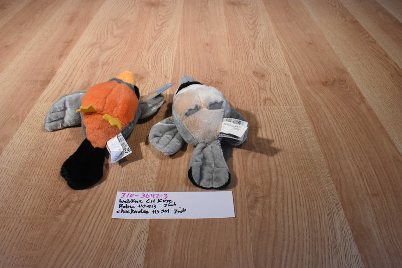 Ganz Webkinz Lil Kinz Robin and Chickadee Beanbag Plush Sealed Code