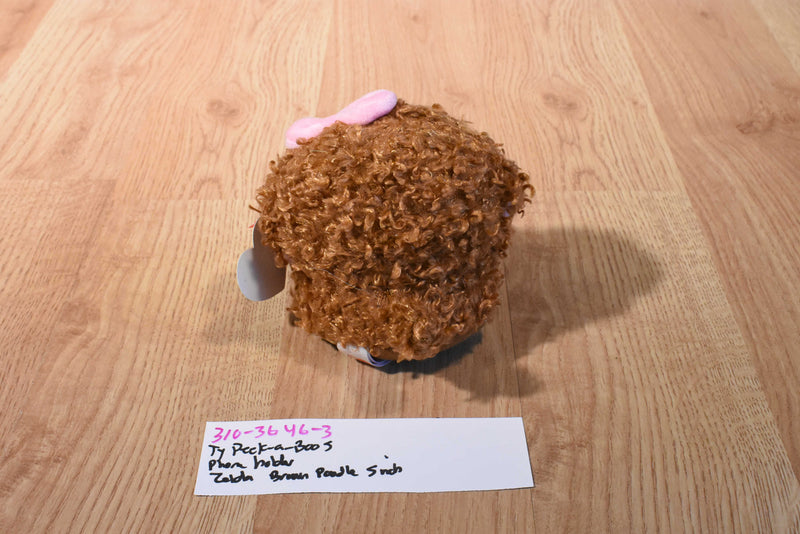 Ty Peek-A-Boos Zelda Brown Poodle With Pink Bow 2016 Phone Holder