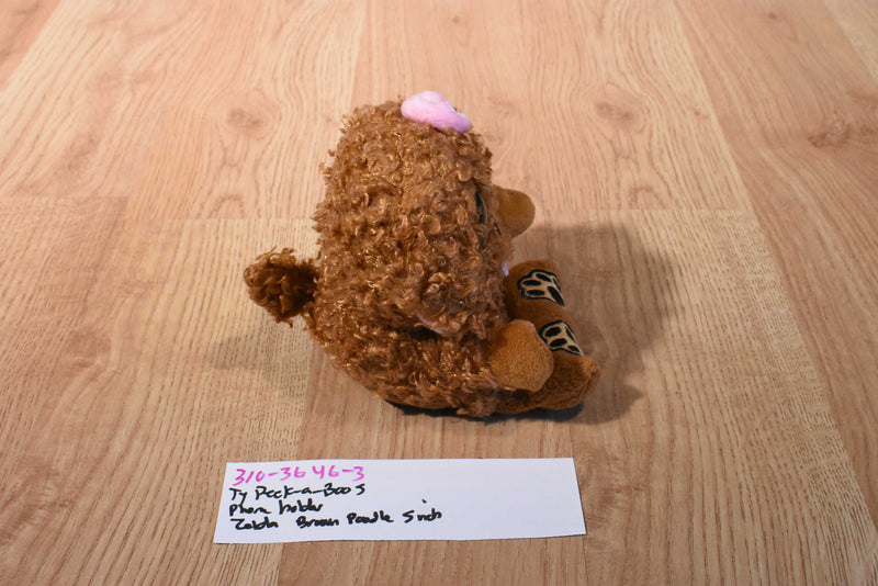 Ty Peek-A-Boos Zelda Brown Poodle With Pink Bow 2016 Phone Holder